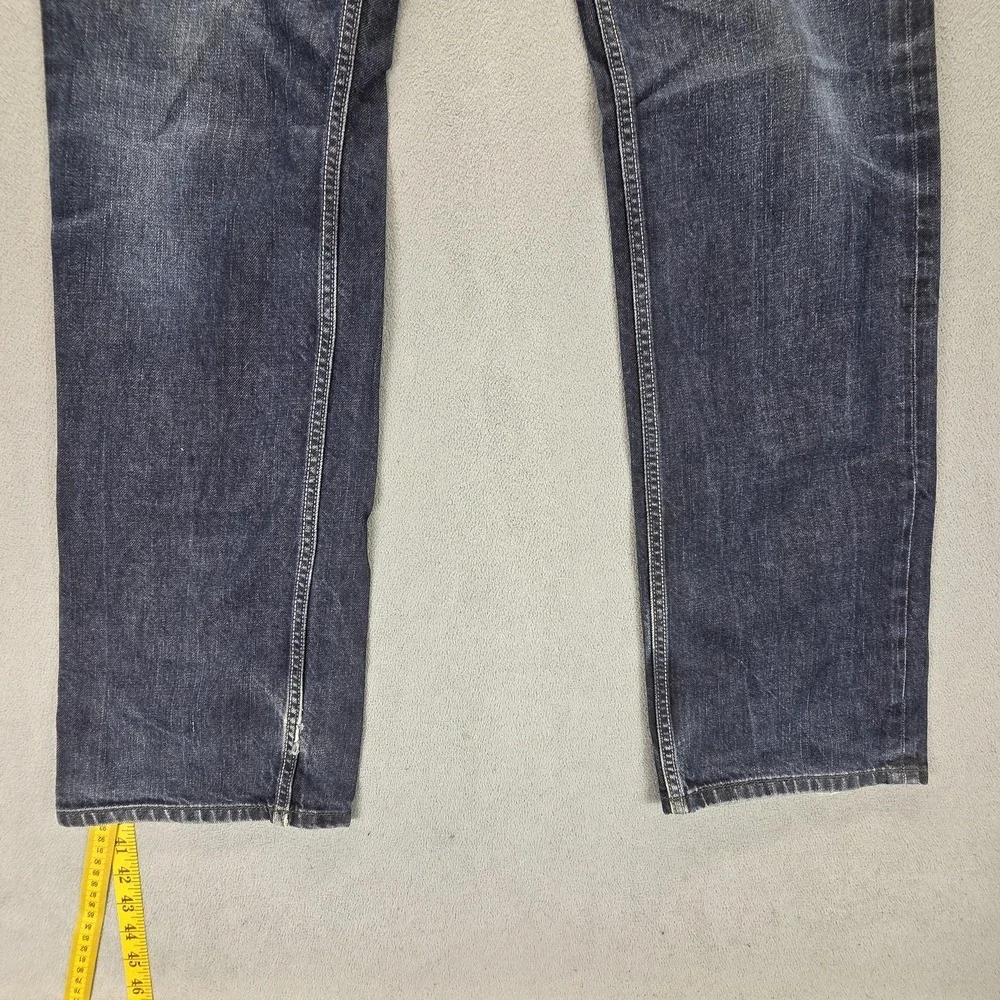 Diesel Jeans Mens 31x32 Blue Larkee Regular Straight Button Fly Dark Wash 0088Z